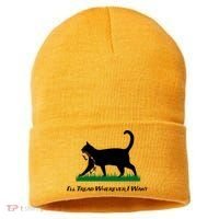 ILl Tread Wherever I Want Sustainable Knit Beanie thumb 0
