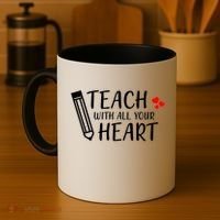 I Teach With All Your Heart Coffee Mug thumb 4