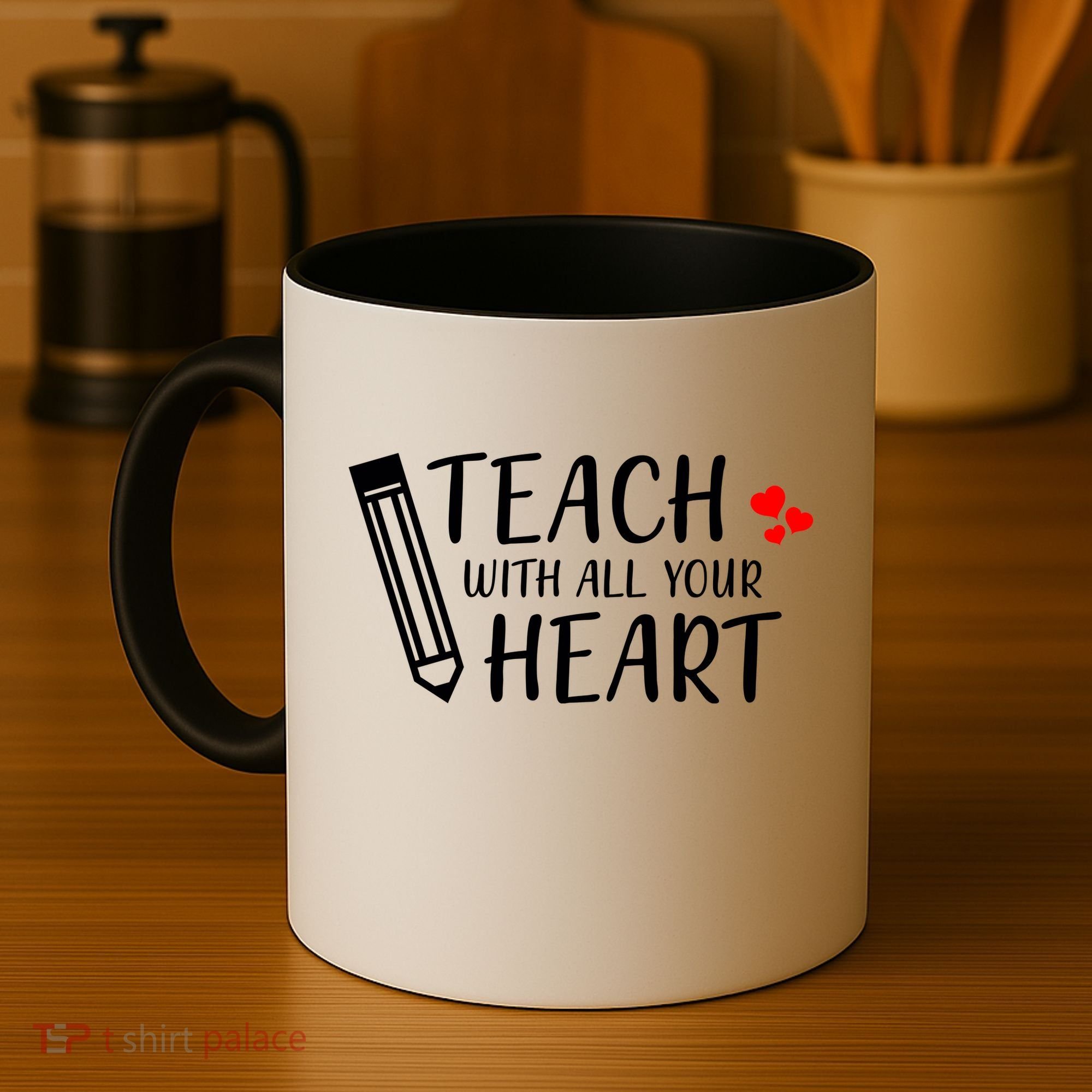 I Teach With All Your Heart Coffee Mug