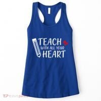 I Teach With All Your Heart Women's Tank Top thumb 0