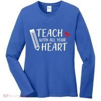 I Teach With All Your Heart Women's Long Sleeve Shirt thumb 0