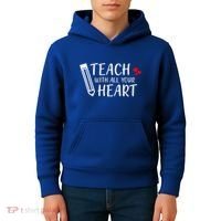 I Teach With All Your Heart Kids Hoodie thumb 4