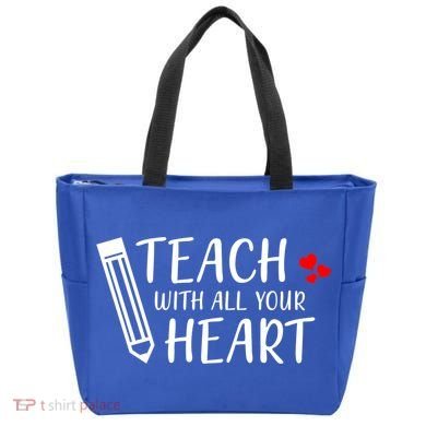 I Teach With All Your Heart Tote Bag