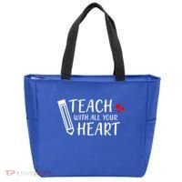 I Teach With All Your Heart Tote Bag thumb 0