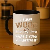 I Turn Wood Into Things Carpenter Funny Woodworking Gift Coffee Mug thumb 4