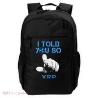 I Told You So Hodl Xrp Ripple Coin Blockchain Crypto Bullrun Backpack thumb 0