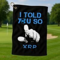 I Told You So Hodl Xrp Ripple Coin Blockchain Crypto Bullrun Golf Towel thumb 1