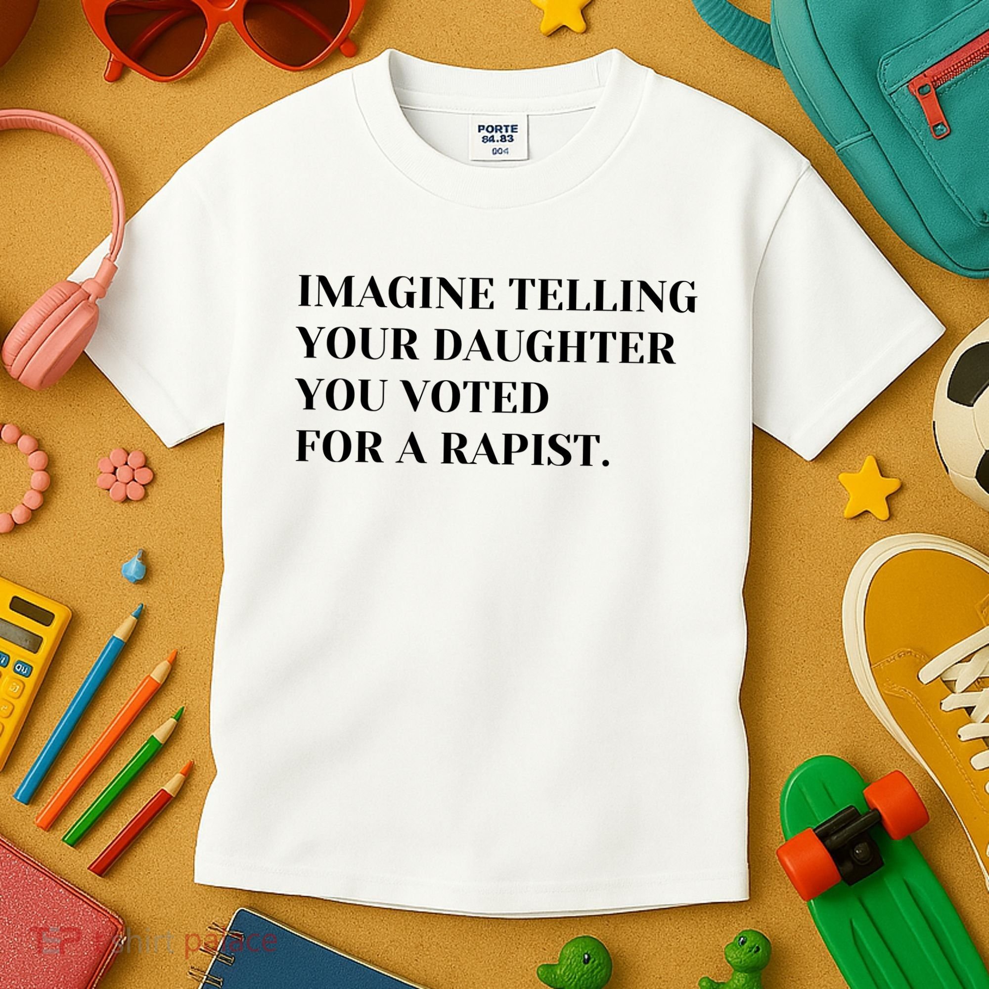 Imagine Telling Your Daughter You Voted For A Rapist Kids T-Shirt