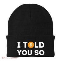 I Told You So Funny Crypto Trader Btc Bitcoin Investor Beanie thumb 0