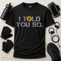 I Told You So Bitcoin Funny Btc Crypto Cryptocurrency Trader Cooling Performance Crew T-Shirt thumb 3