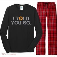 I Told You So Bitcoin Funny Btc Crypto Cryptocurrency Trader Long Sleeve Pajama Set thumb 0