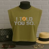 I Told You So Bitcoin Funny Btc Crypto Cryptocurrency Trader Garment-Dyed Women's Muscle Tee thumb 3
