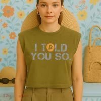 I Told You So Bitcoin Funny Btc Crypto Cryptocurrency Trader Garment-Dyed Women's Muscle Tee thumb 4