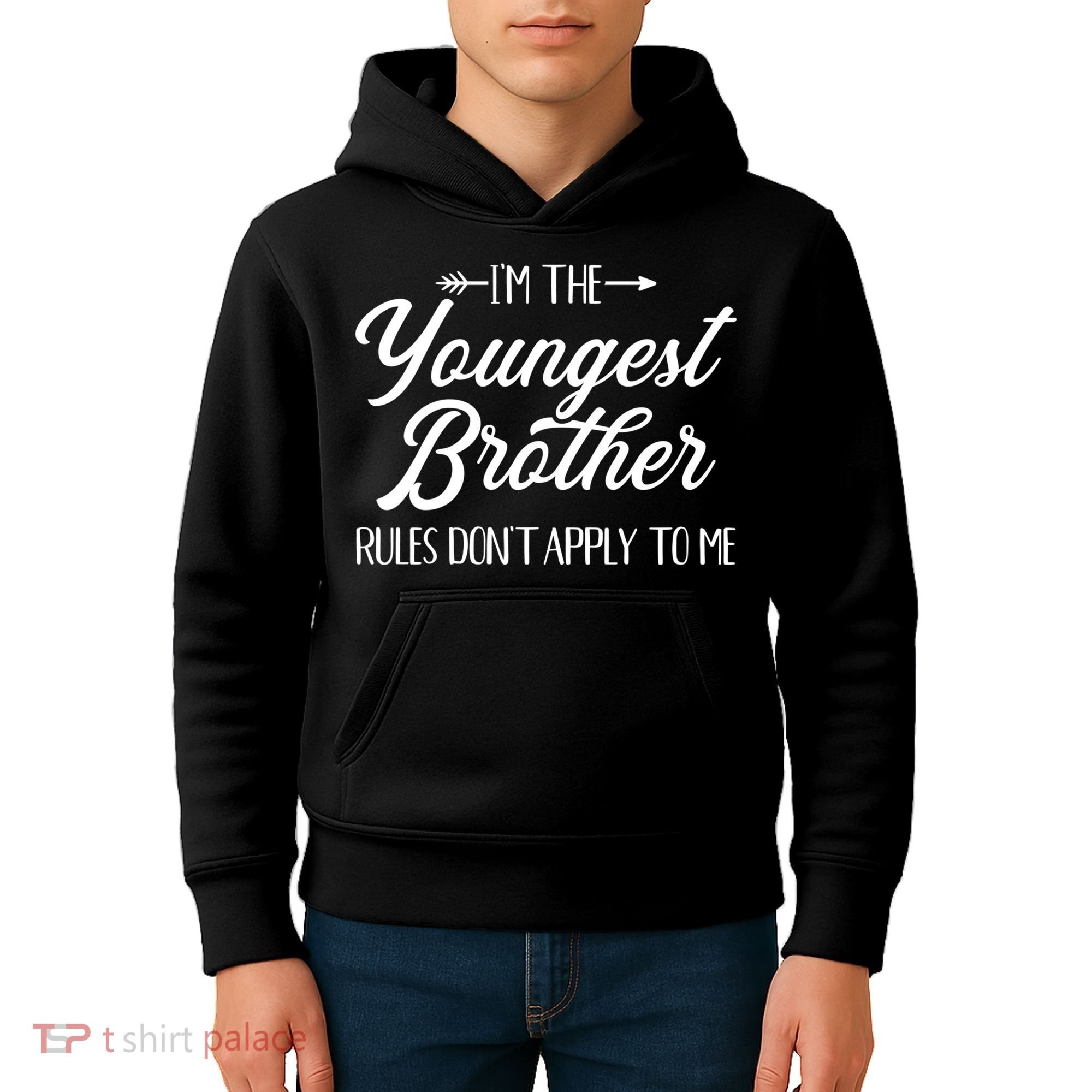 I'm The Youngest Brother Rules Not Apply To Me Great Gift Kids Hoodie