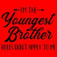 I'm The Youngest Brother Rules Not Apply To Me Great Gift Santa Hat thumb 1