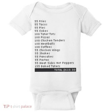 I Think You Should Leave Pay It Forward 55 BURGERS Baby Bodysuit
