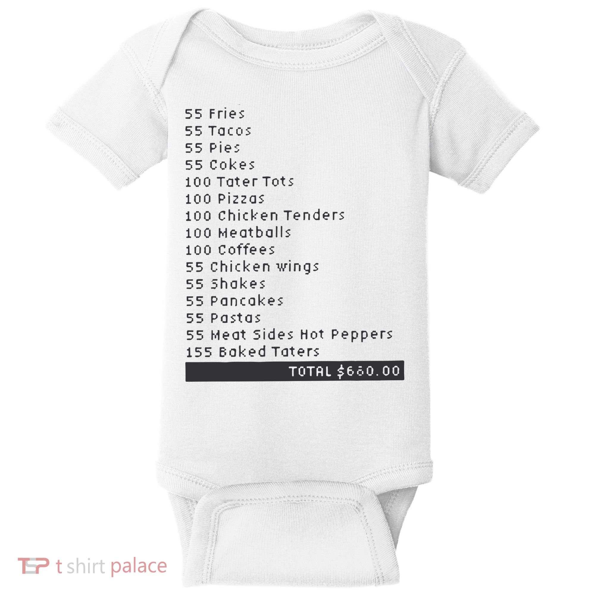I Think You Should Leave Pay It Forward 55 BURGERS Baby Bodysuit