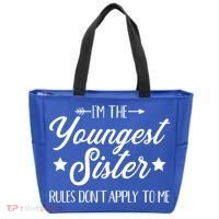 I'm The Youngest Sister Rules Not Apply To Me Funny Gift Tote Bag thumb 0