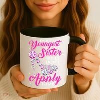 I'm The Youngest Rules Dont Apply To Me Youngest Sister Gift Coffee Mug thumb 3
