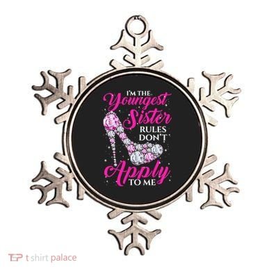 I'm The Youngest Rules Dont Apply To Me Youngest Sister Gift Ornament