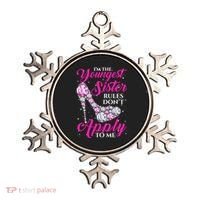 I'm The Youngest Rules Dont Apply To Me Youngest Sister Gift Ornament thumb 0