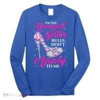 I'm The Youngest Rules Dont Apply To Me Youngest Sister Gift Long Sleeve Shirt thumb 0