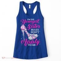 I'm The Youngest Rules Dont Apply To Me Youngest Sister Gift Women's Tank Top thumb 0