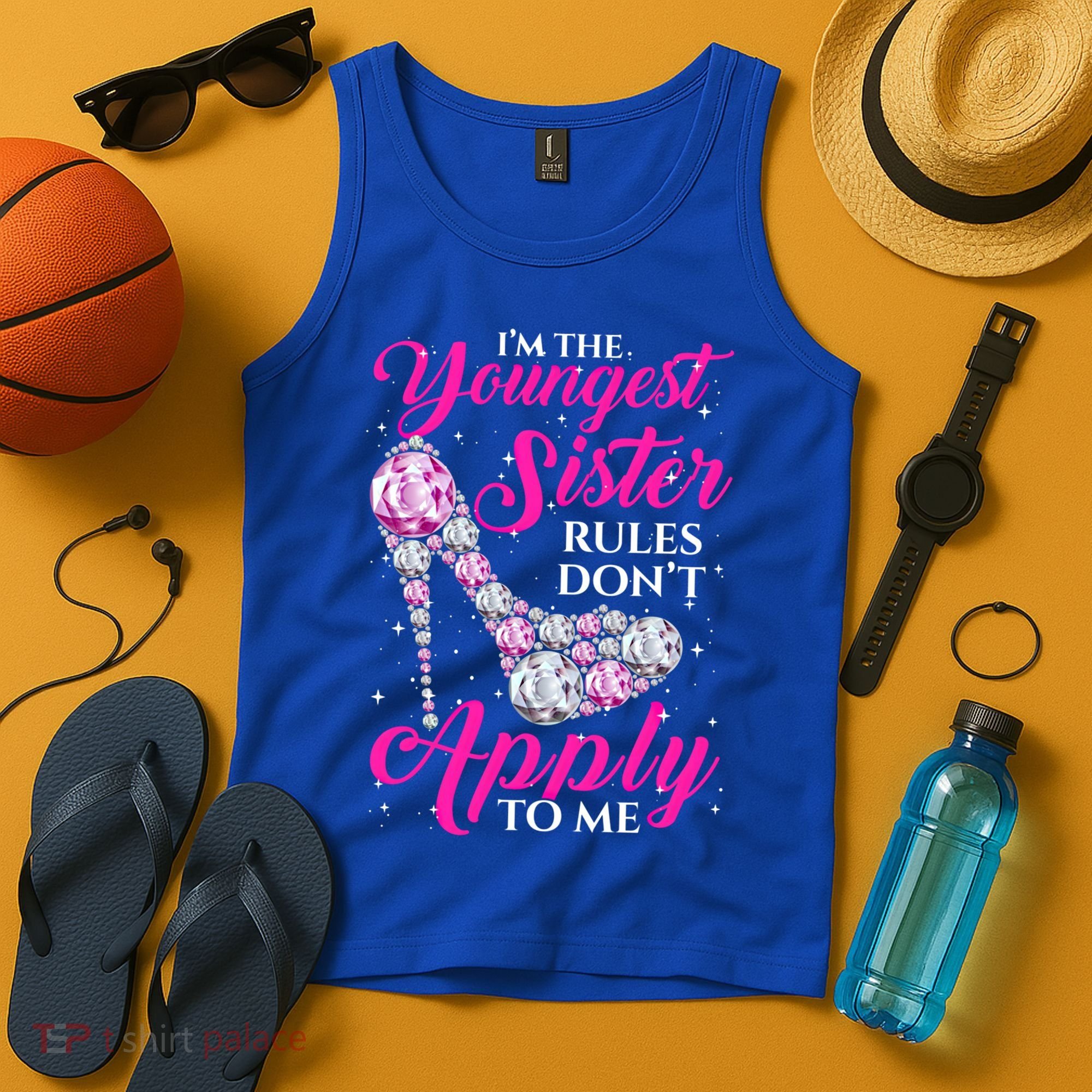 I'm The Youngest Rules Dont Apply To Me Youngest Sister Gift Tank Top