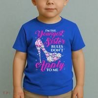 I'm The Youngest Rules Dont Apply To Me Youngest Sister Gift Toddler T-Shirt thumb 2