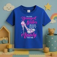 I'm The Youngest Rules Dont Apply To Me Youngest Sister Gift Toddler T-Shirt thumb 3