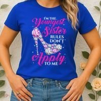 I'm The Youngest Rules Dont Apply To Me Youngest Sister Gift Women's T-Shirt thumb 2