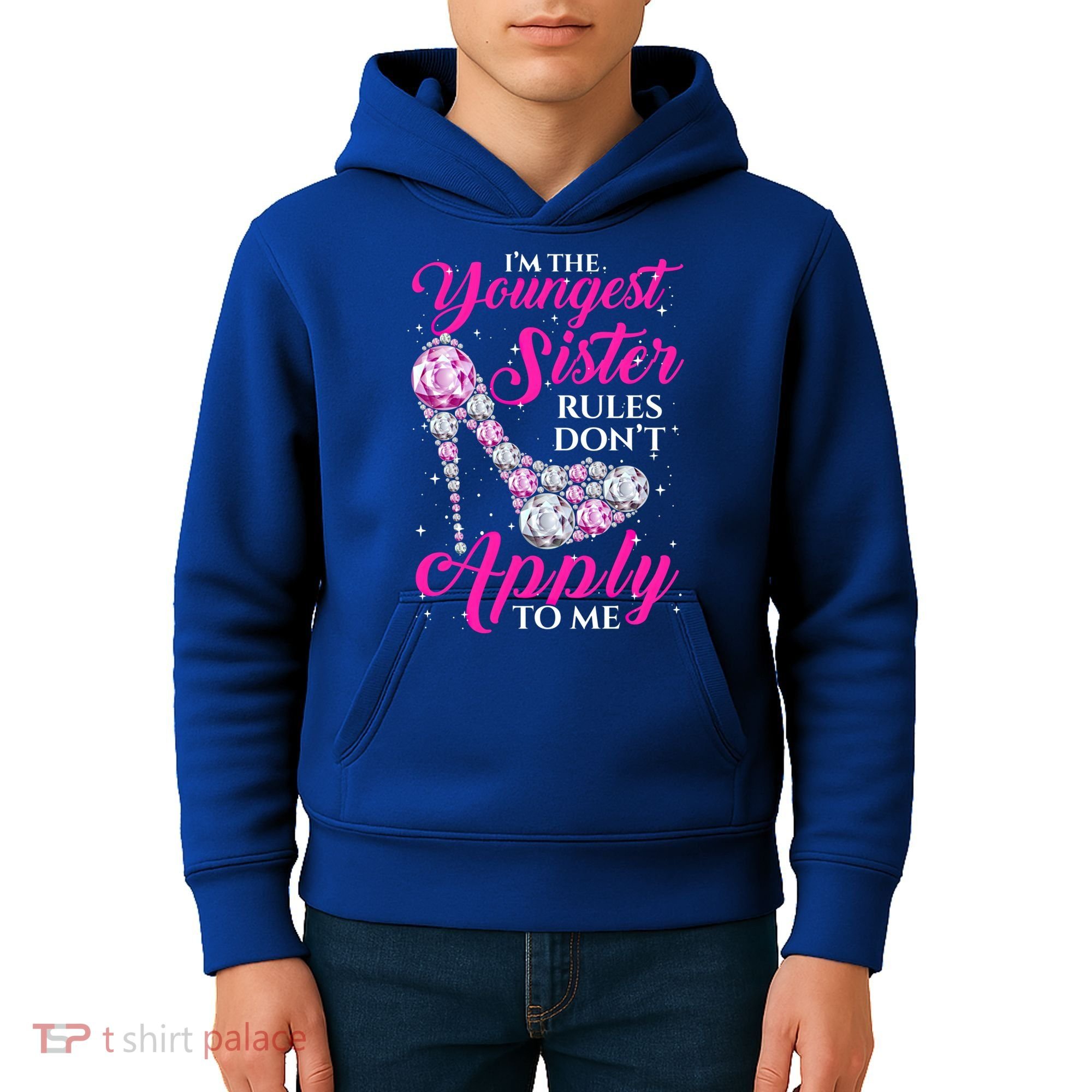 I'm The Youngest Rules Dont Apply To Me Youngest Sister Gift Kids Hoodie