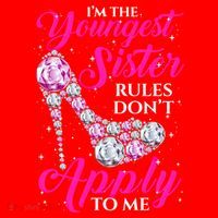 I'm The Youngest Rules Dont Apply To Me Youngest Sister Gift Santa Hat thumb 1