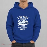 I'm The Youngest Sister Rules Don't Apply To Me Siblings Cute Gift Hoodie thumb 0