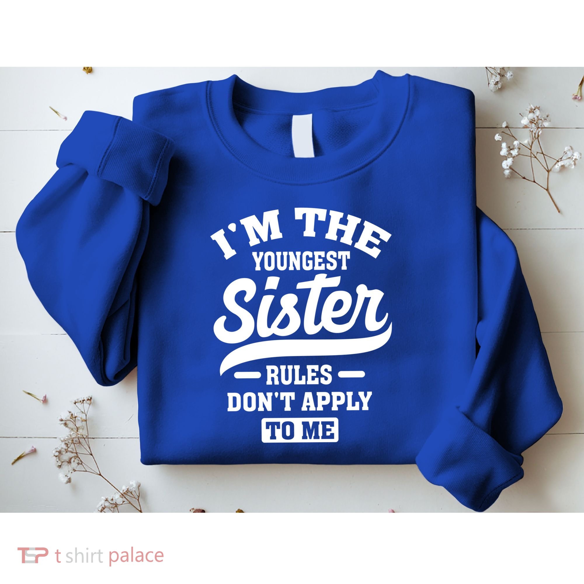 I'm The Youngest Sister Rules Don't Apply To Me Siblings Cute Gift Sweatshirt