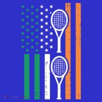 Irish Us Flag Tennis Racket St Patricks Day Sports Patriotic Meaningful Gift T-Shirt thumb 7