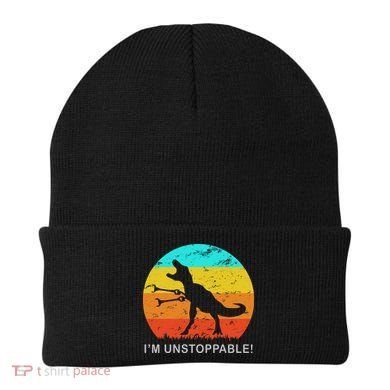 I'm Unstoppable Funny Vintage Retro TRex Beanie