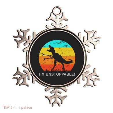 I'm Unstoppable Funny Vintage Retro TRex Ornament