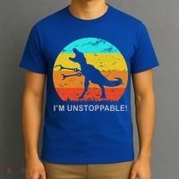 I'm Unstoppable Funny Vintage Retro TRex T-Shirt thumb 3