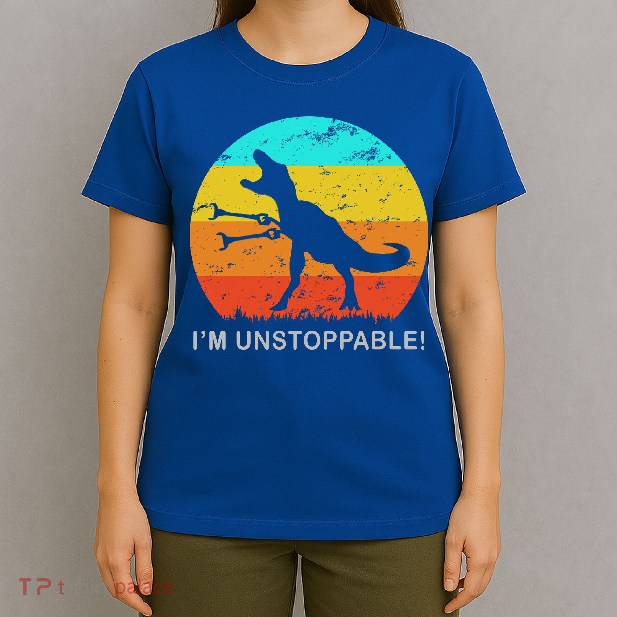 I'm Unstoppable Funny Vintage Retro TRex T-Shirt