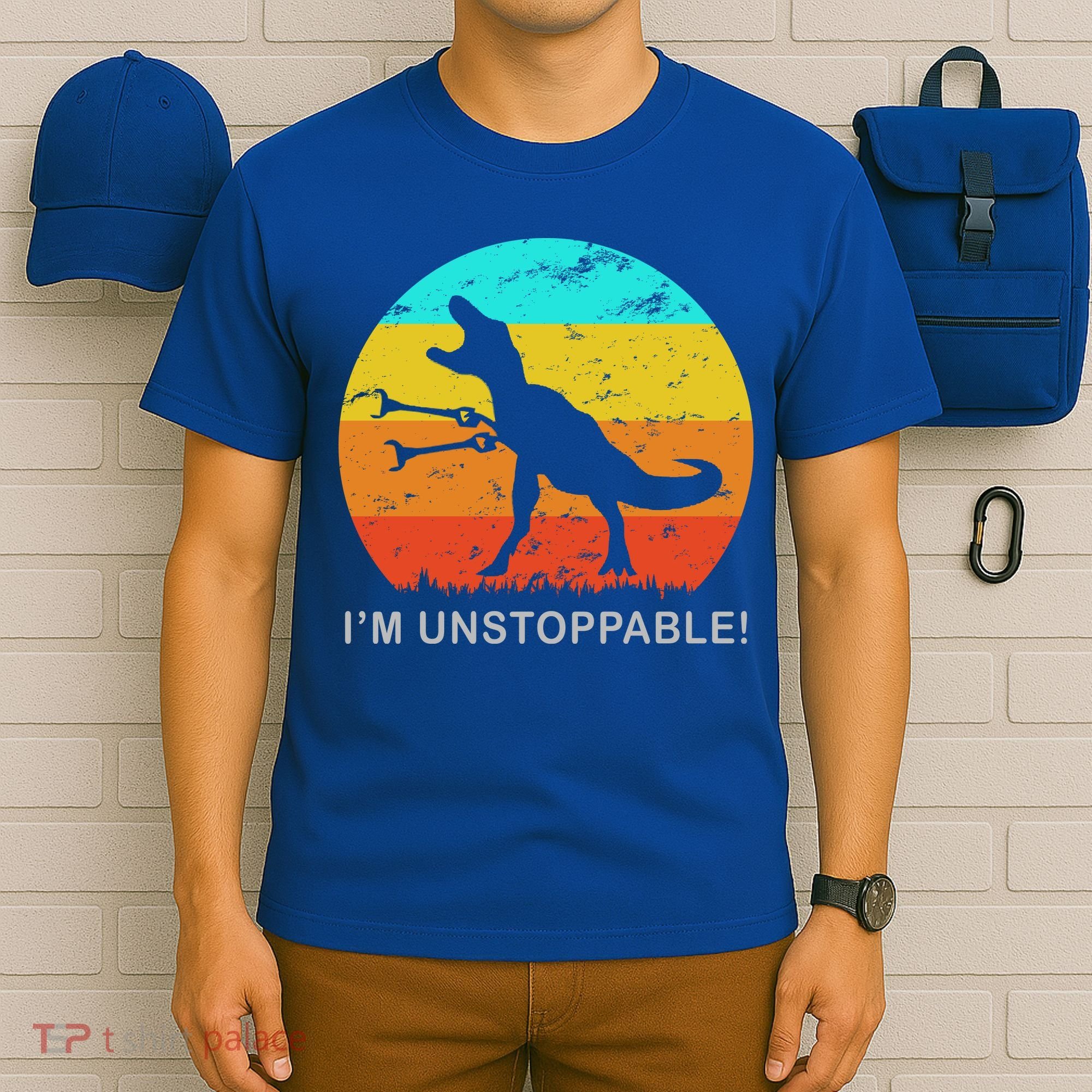 I'm Unstoppable Funny Vintage Retro TRex T-Shirt