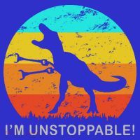 I'm Unstoppable Funny Vintage Retro TRex T-Shirt thumb 7