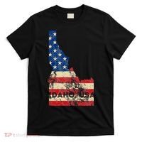 Idaho Usa Flag Patriotic Retro Vintage T-Shirt thumb 0