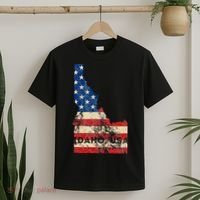 Idaho Usa Flag Patriotic Retro Vintage T-Shirt thumb 2