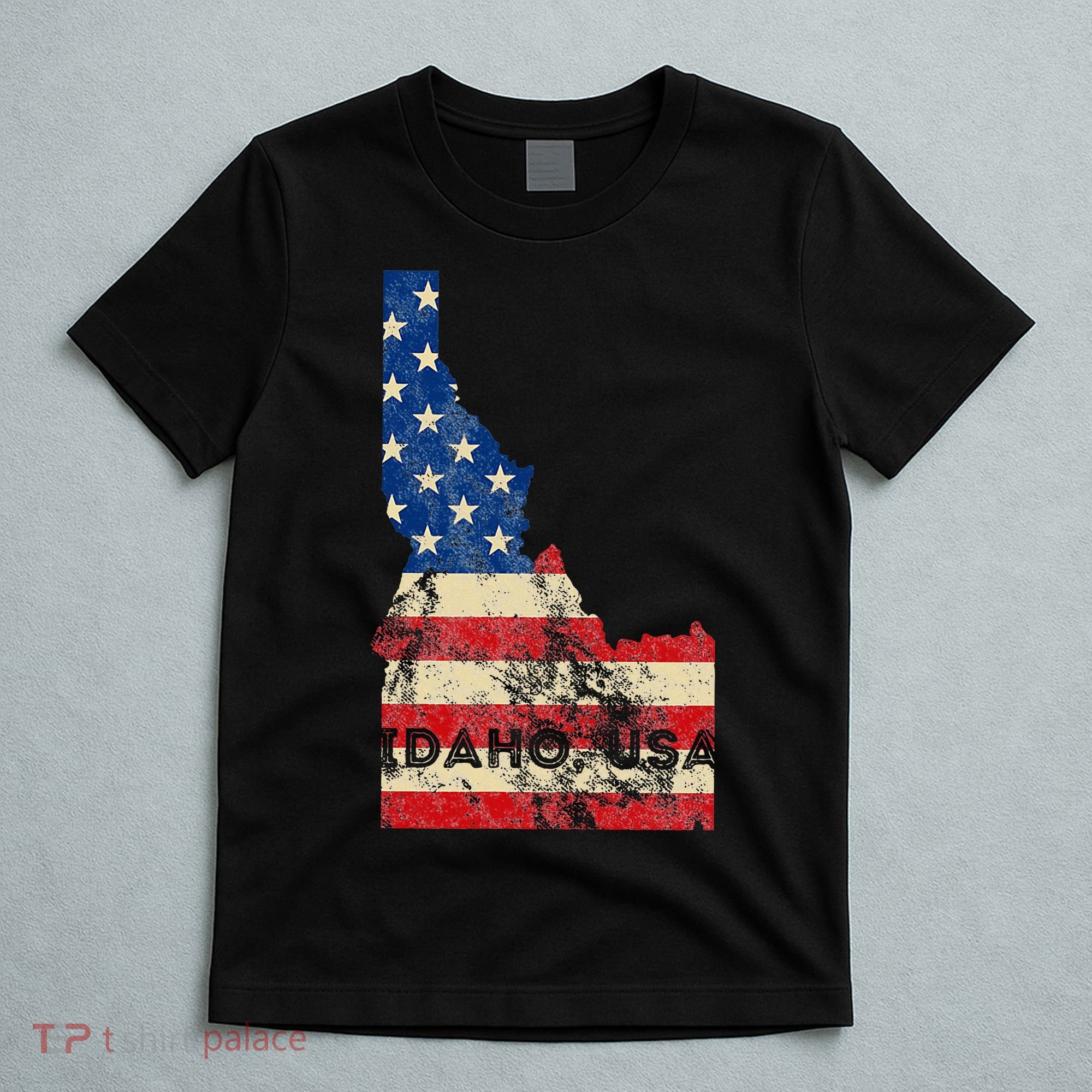 Idaho Usa Flag Patriotic Retro Vintage T-Shirt