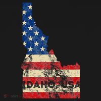 Idaho Usa Flag Patriotic Retro Vintage T-Shirt thumb 7