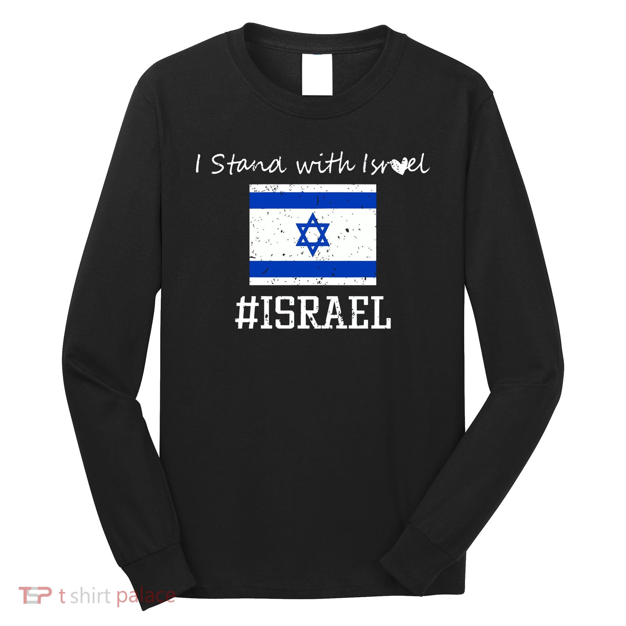 Israel USA Flags Long Sleeve Shirt