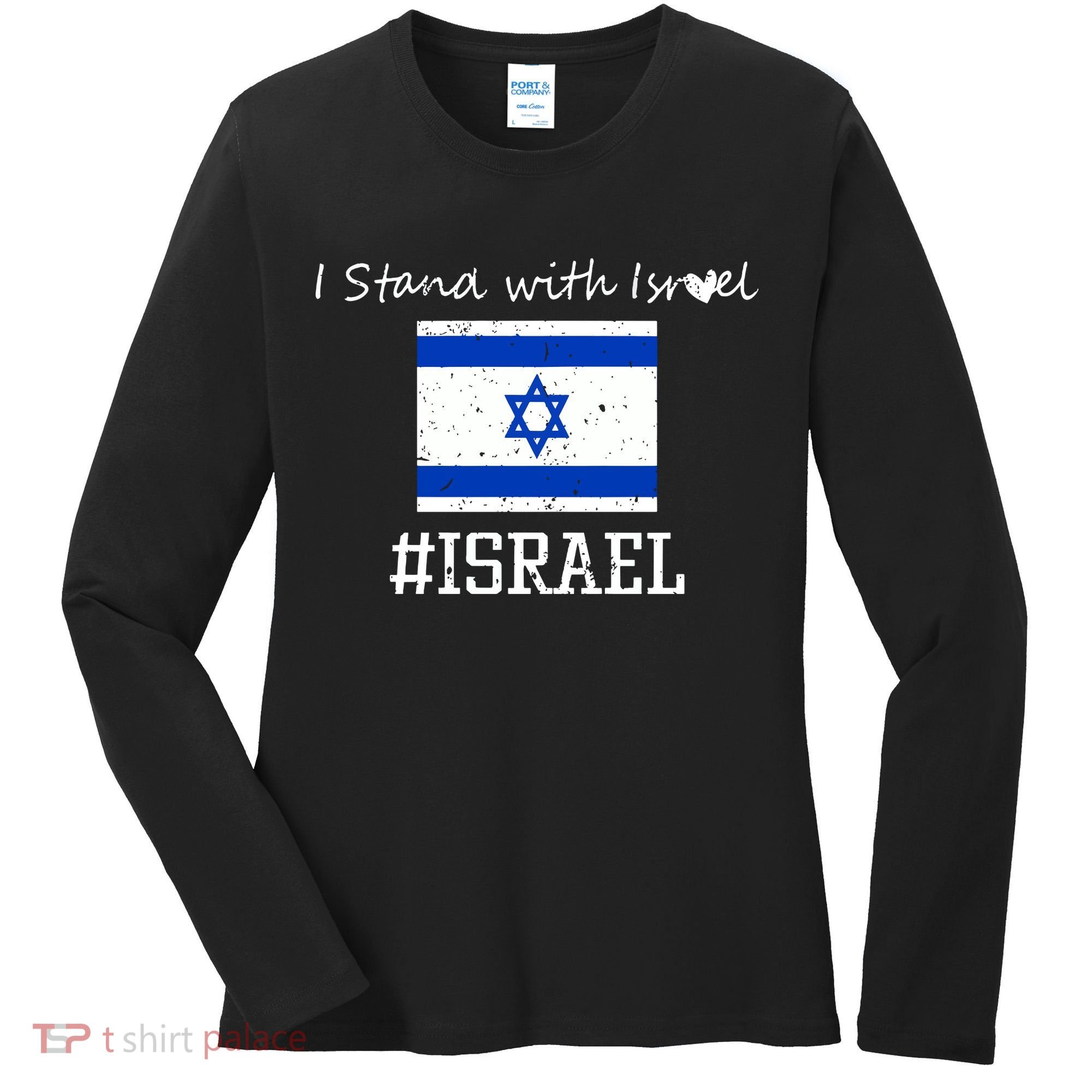 Israel USA Flags Women's Long Sleeve Shirt