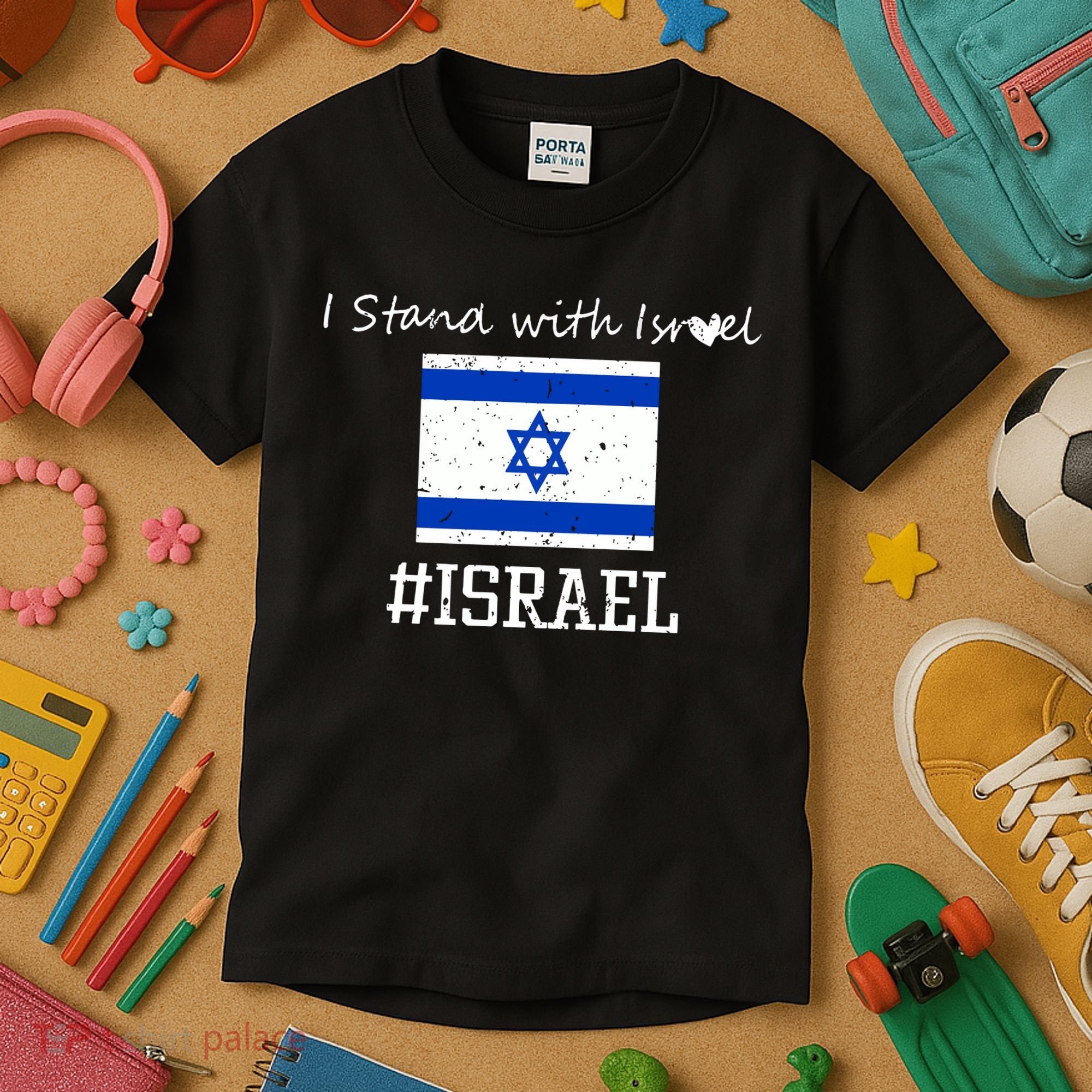 Israel USA Flags Kids T-Shirt