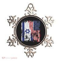 Israel USA Flag Distressed Half American Ornament thumb 0